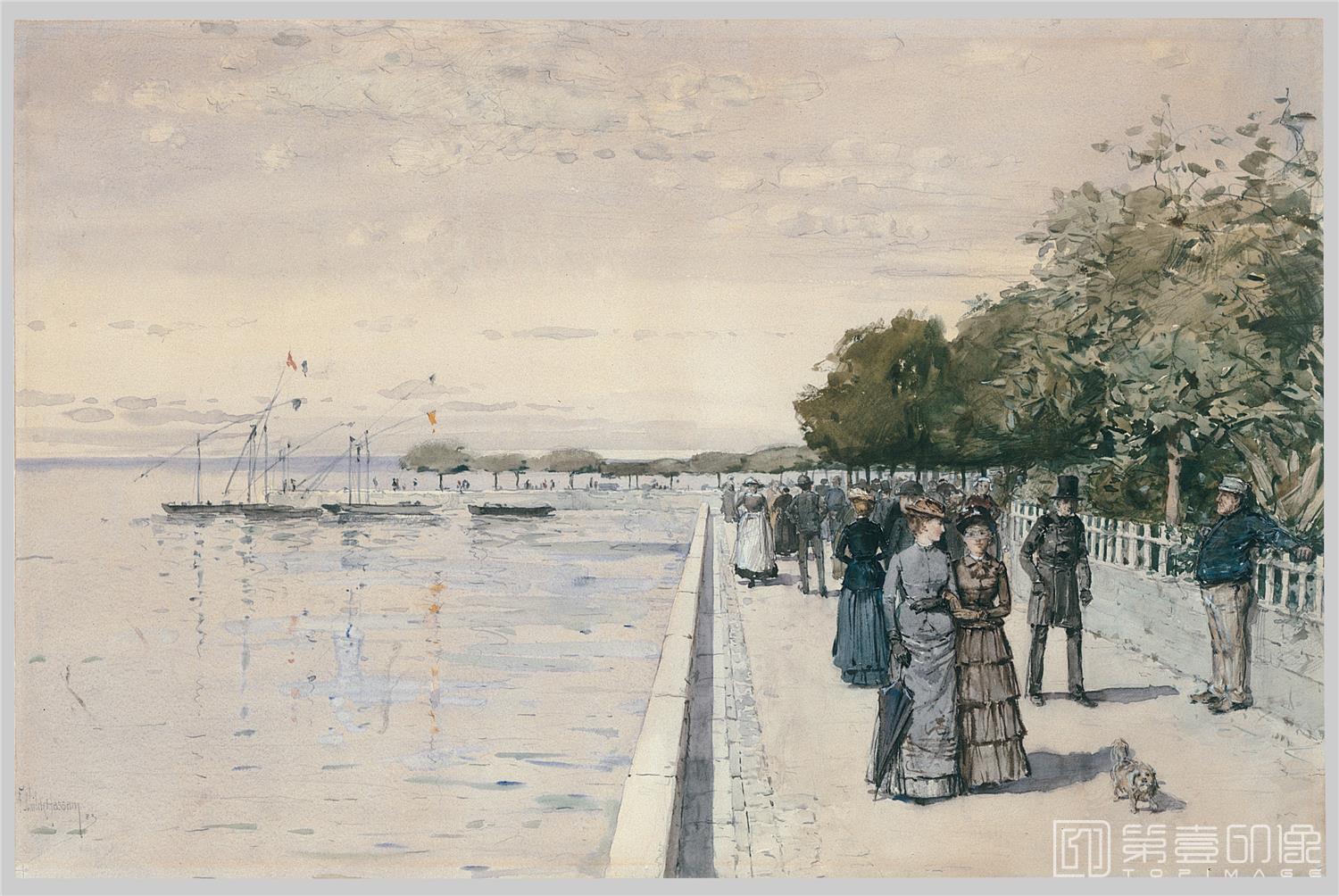 水彩画-蔡尔德·哈萨姆 Childe Hassam作品集-116